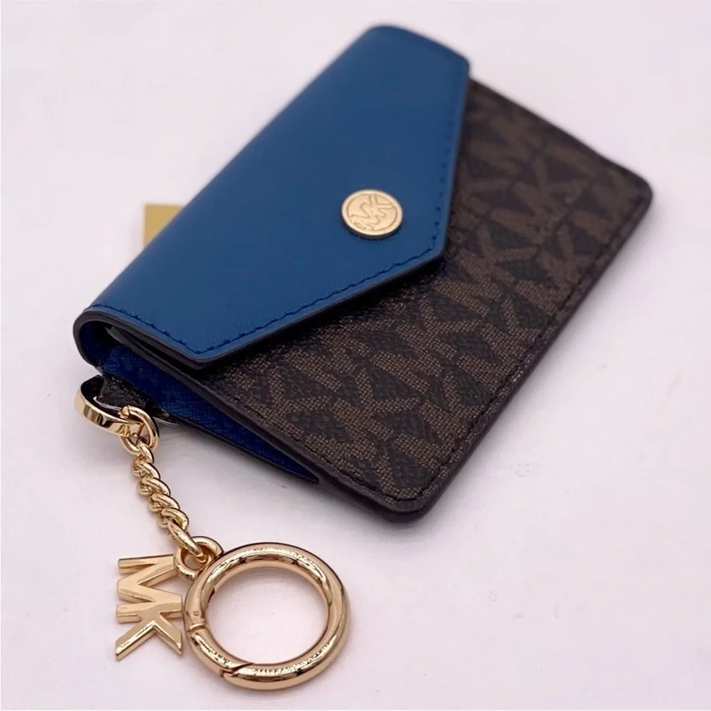 Michael Kors Blue and Gray Card Holder